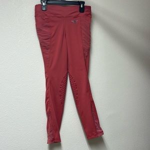 Tuffrider Minerva Equicool Horse Riding Tights; (girls) xl, pinkish color